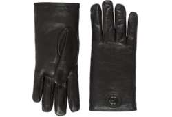手袋 Gucci leather gloves with Double G Leather gloves with Double G in black | GUCCI® CA