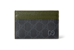 GUCCI カードケース バイカラー GG カードケースブラック GGスプリーム キャンバス