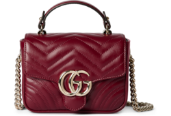 【関税込み】GUCCI GGマーモント スモール トップハンドルバッグ GGマーモント〕スモール トップハンドルバッグブラック