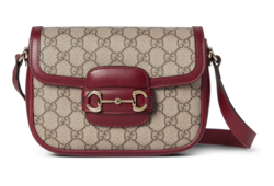 GUCCI ホースビット GGキャンバス ショルダーバッグ レッド