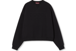 Cotton jersey sweatshirt in black | GUCCI® US