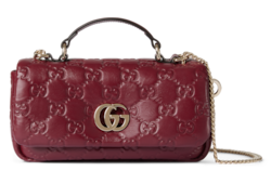 GG Milano small top handle bag in Rosso Ancora red GG