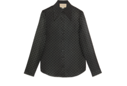 GGシルククレープ シャツブラック | GUCCI公式
