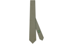 美品 GUCCI グッチ ジャガード 無地 ソリッド ネクタイ グリーン 緑 美品 GUCCI グッチ ジャガード 無地 ソリッド ネクタイ グリーン