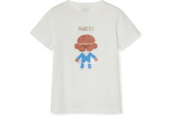チルドレンズ〕プリント コットン Tシャツホワイト | GUCCI公式