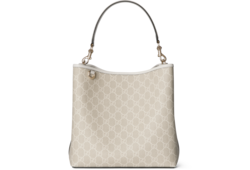 【国内即発送】Gucci GGエンブレム ミディアム バケットバッグ GGエンブレム〕ミディアム バケットバッグベージュ＆ダーク