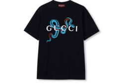 Embroidered cotton jersey T-shirt in white | GUCCI® US Embroidered cotton jersey T-shirt in white | GUCCI® US