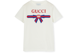 Children's printed cotton T-shirt in light pink | GUCCI® US