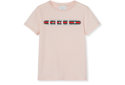 Children's printed cotton T-shirt in light pink | GUCCI® US