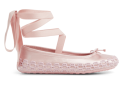 【関税&送料込】Gucci Pastel Pink Satin Ballerinas Women's Gucci Horsebit ballet flat in dusty rose satin