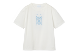 GUCCIチルドレンシャツ チルドレンズ〕プリント コットン Tシャツブルー | GUCCI公式