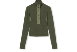 Cotton rib long-sleeve T-shirt in forest green | GUCCI® US
