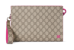 Bi-color small pouch in black GG Supreme canvas | GUCCI® US