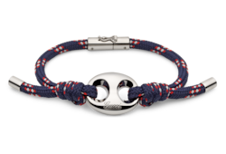 国内直営**GUCCI**マリナ チェーン ファブリック ブレスレット Gucci Marina Chain fabric bracelet in white and multicolor