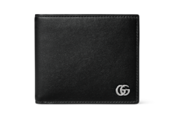 【m.様】未使用✨箱付 グッチ GGマーモント コインウォレット ブラック ダブルG カードケース ウォレット（コイン＆紙幣入れ付き