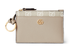 日本限定【GUCCI】日本限定 ダブルG ジップ キーポーチ 日本限定 ダブルG ジップ キーポーチベージュ＆オレンジ レザー