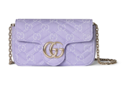 国内発送 GUCCI グッチ GGマーモント ショルダーバッグ 841290 GGマーモント〕ミニ ショルダーバッグライトブルー レザー