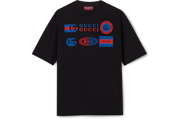 コットンジャージー プリント Tシャツブラウン | GUCCI公式