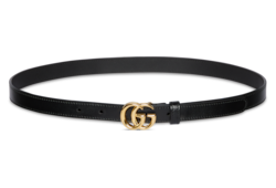 GUCCI ブラック レザーベルト メタルバックル GUCCI グッチ ブラック レザー ベルト