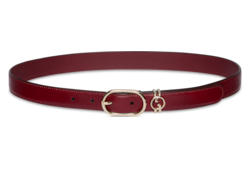 ベルト GUCCI ROSSO ANCORA THIN BELT WITH HALF BUCKLE GG Milano thin belt in Rosso Ancora red GG leather | GUCCI