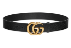 ダブルG ワイドベルト ブラック レザー | GUCCI公式