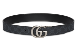 ダブルG リバーシブル ベルトブラック GGスプリーム | GUCCI公式