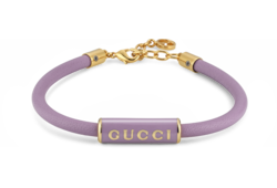 ラッカーフィニッシュ GUCCI ブレスレットライトピンク レザー