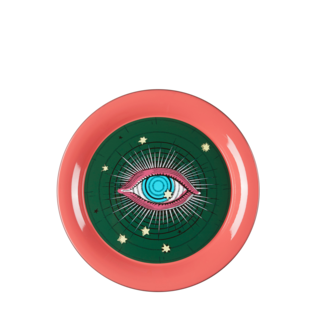 星眼图案圆形中号金属托盘