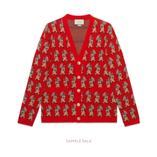 Men's piglet wool cardigan