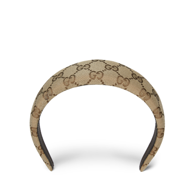 Original GG canvas hairband in beige and ebony | GUCCI® AE
