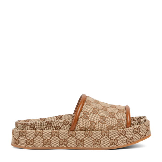 Women's Platform Slide Sandal | GG Canvas | GUCCI® | GUCCI® AE