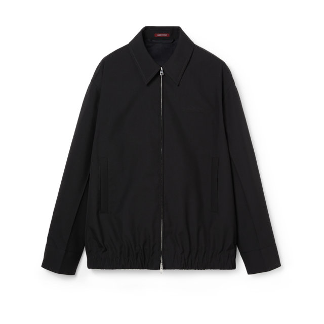 Lightweight GG nylon jacket in dark purple | GUCCI® AE