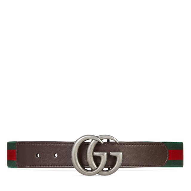 Children's elastic Web belt in blue and red Web | GUCCI® US
