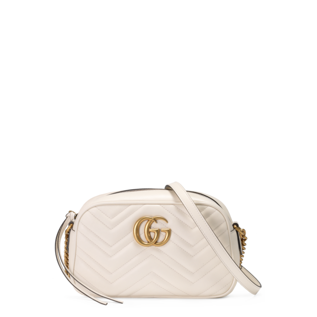GGマーモント〕スモール カメラバッグブラック レザー | GUCCI公式