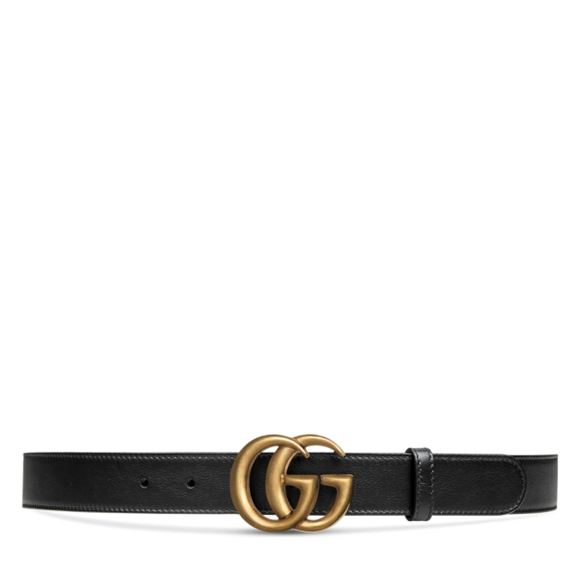 GUCCI ダブルGスリムベルト ブラック☆訳あり