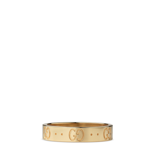 Icon thin band in white gold in 18k white gold and black