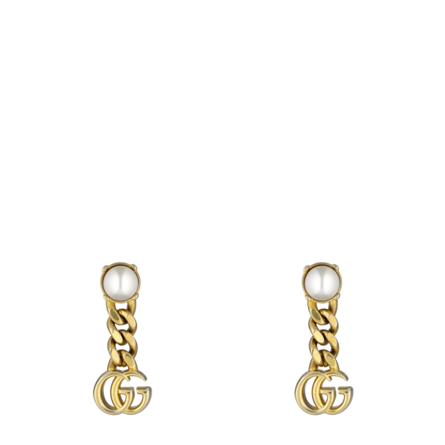 GUCCI]* Pearl Double G * パール ダブルG ピアス (GUCCI/ピアス
