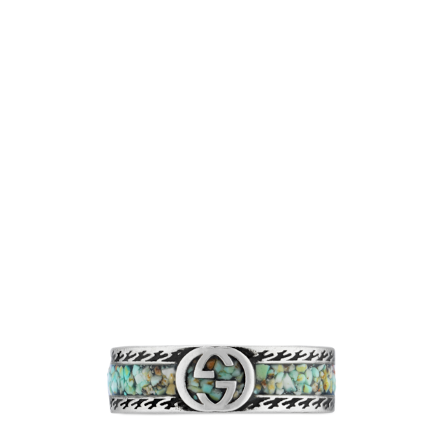 Gucci Interlocking ring in 925 sterling silver | GUCCI® US