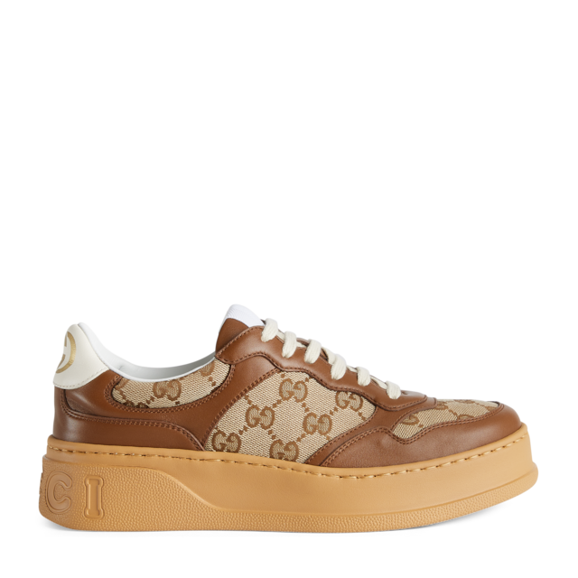 Women's GG sneaker in beige and ebony Original GG | GUCCI® US