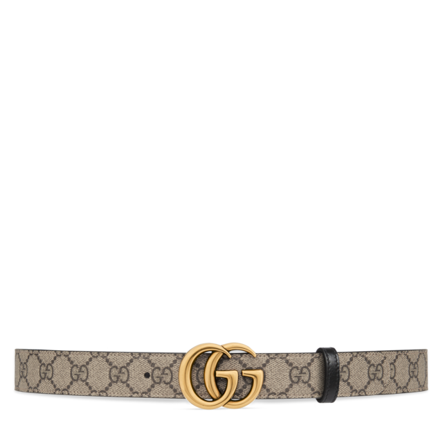 GG Marmont reversible belt in black leather | GUCCI® FI