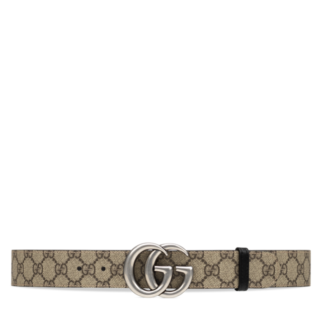 ダブルG リバーシブル ベルトブラック GGスプリーム | GUCCI公式
