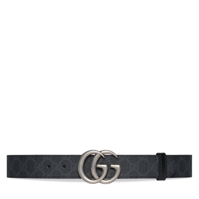 GGマーモント〕リバーシブル ベルトブラック レザー | GUCCI公式