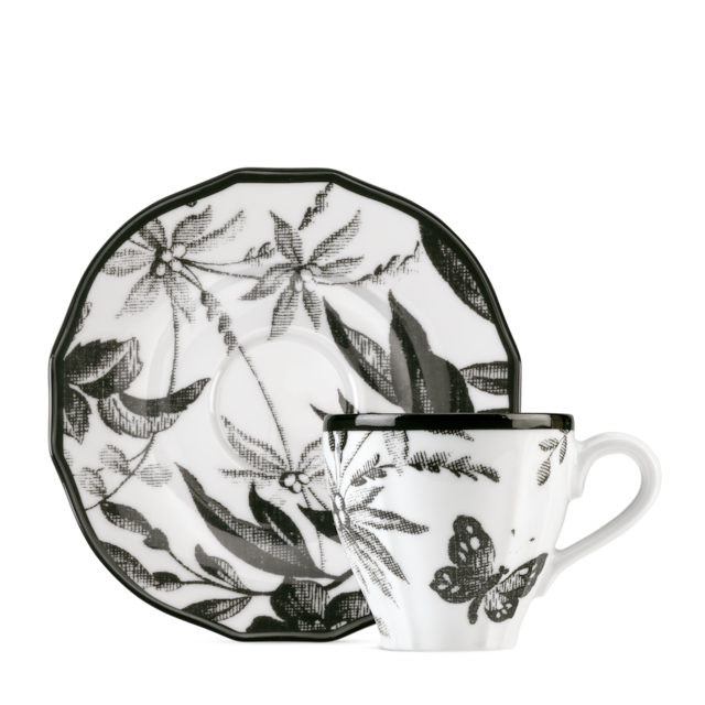 Herbarium coffee cup and saucer, set of two