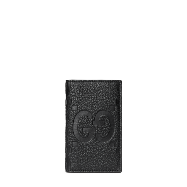 GG zip card case with GG detail in beige and ebony Supreme