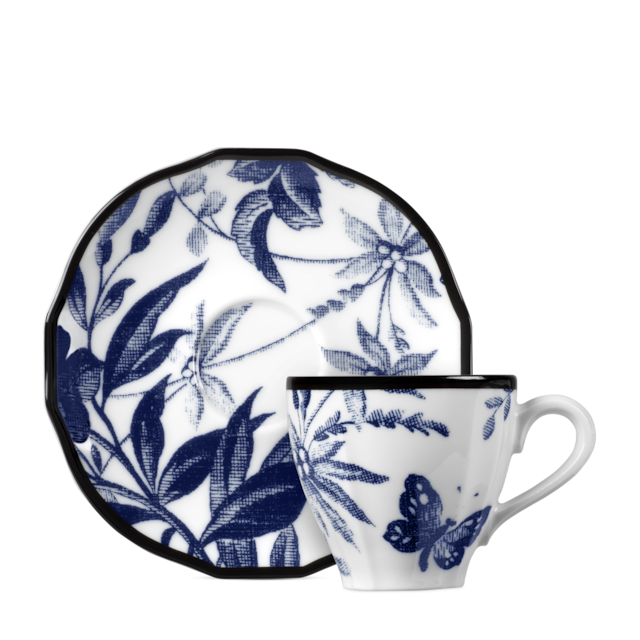 Herbarium coffee cup and saucer, set of two