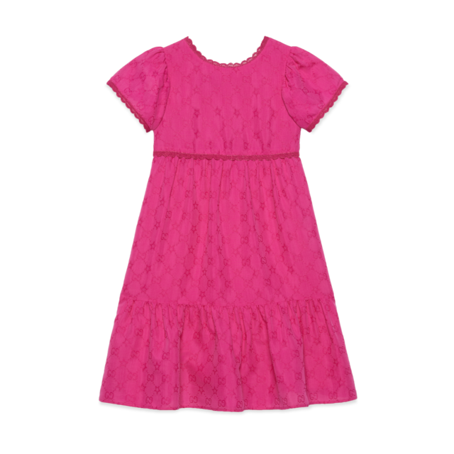 Children's viscose jersey dress in green | GUCCI® US