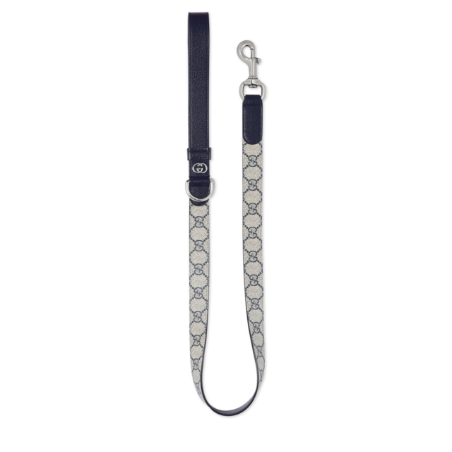 GG holder for AirTag in beige and blue Supreme | GUCCI® US