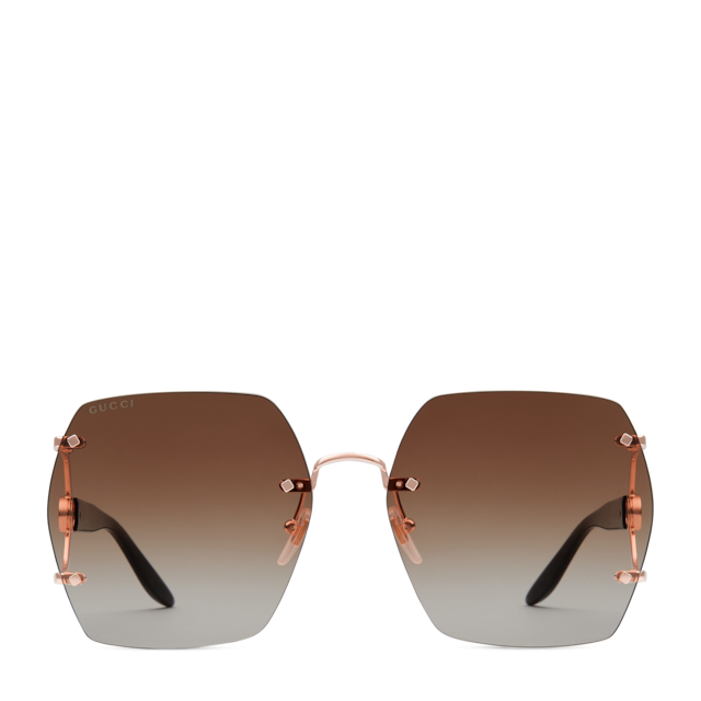 サングラス GUCCI FW22 Geometric sunglasses (705337I3330 8181) Geometric frame sunglasses in gold-toned | GUCCI® US