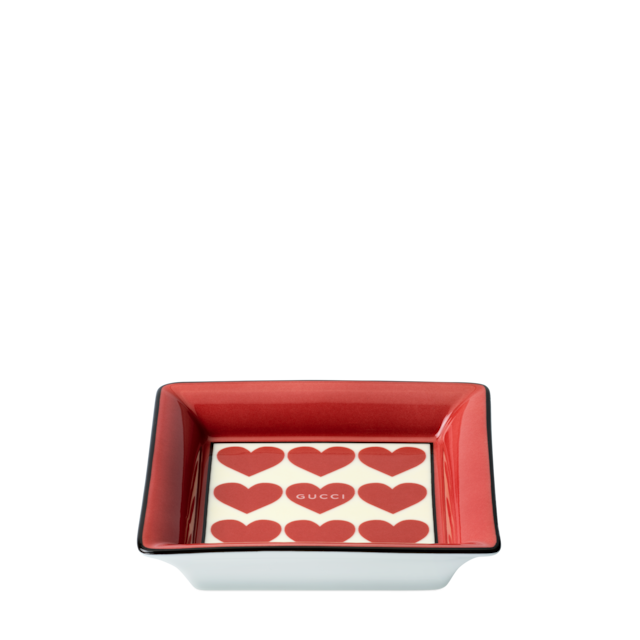 Gucci hearts print small trinket tray