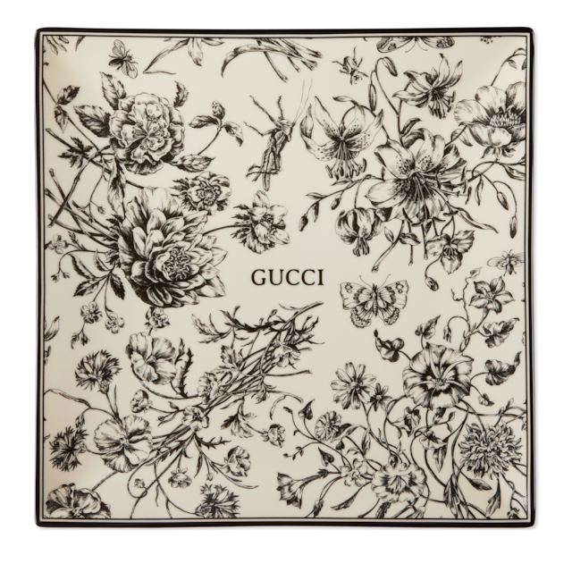 Gucci Flora Sketch print large trinket tray